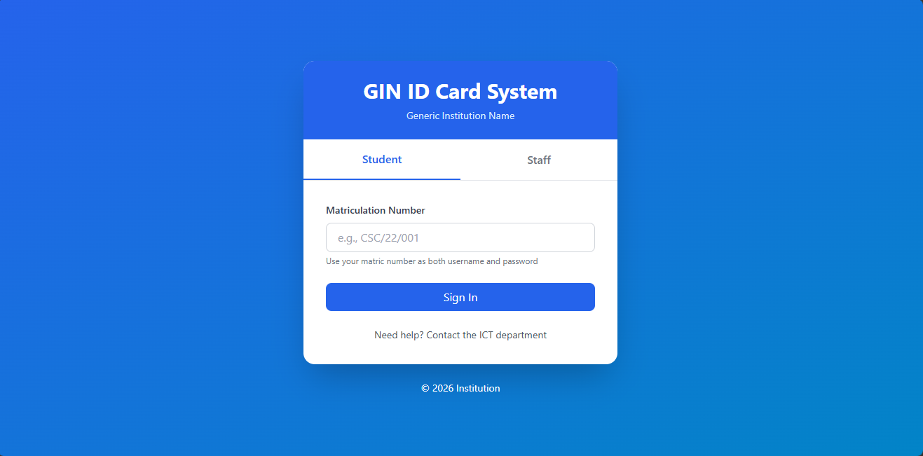 Student ID Card System